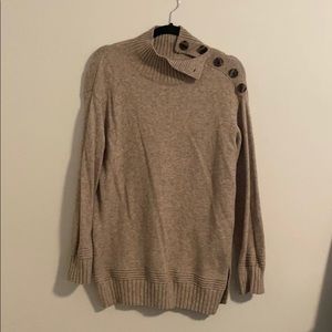 Anthropologie Button Neck Turtleneck sweater